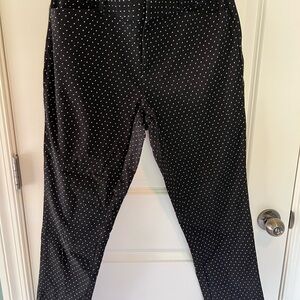 Faded Glory Women's Black Pants with White Dots